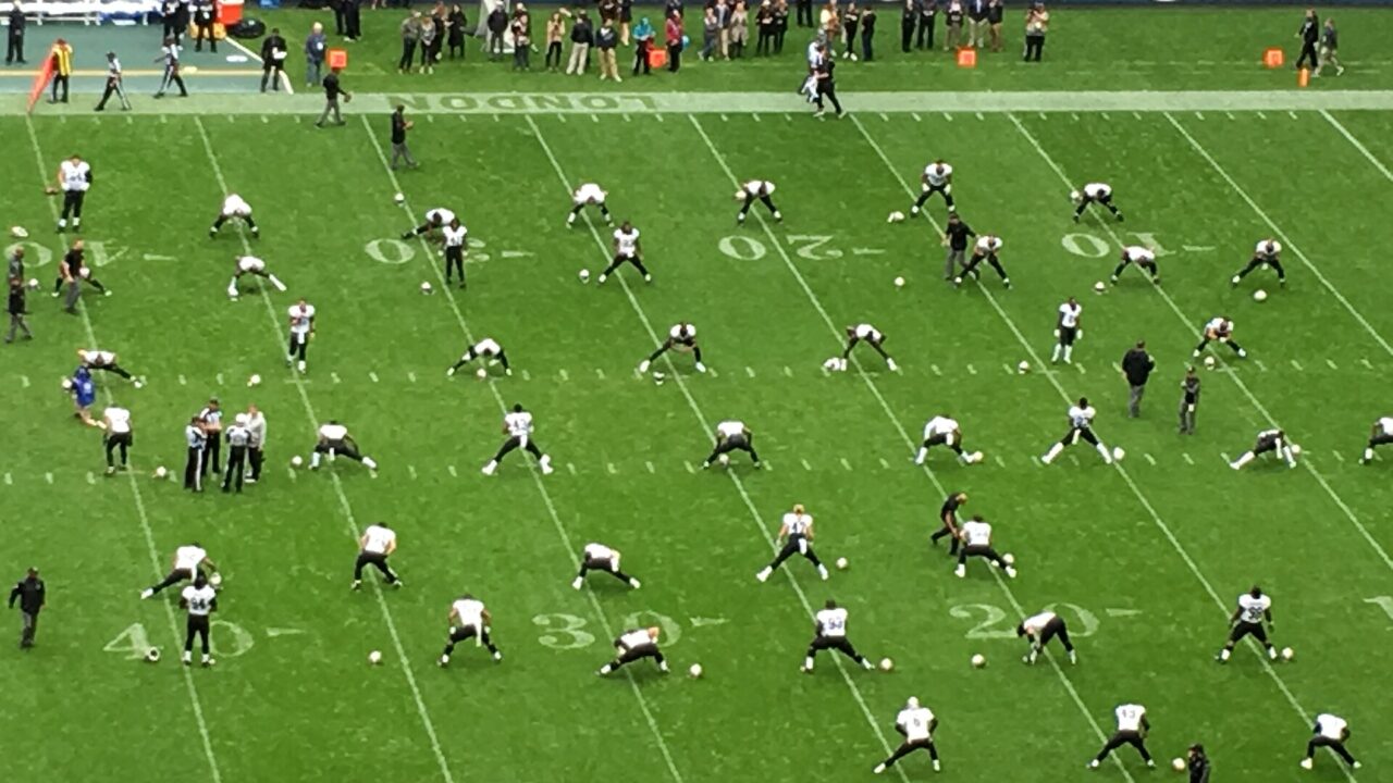 The New Orleans Saints play an NFL game at Wembley Stadium in London