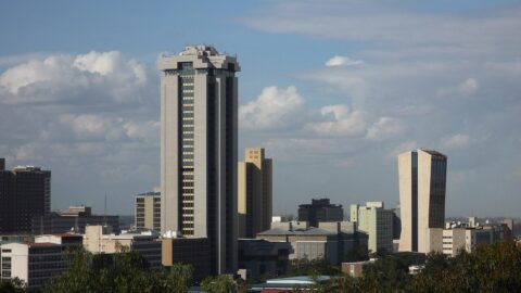 Nairobi Kenya skyline from Upperhill