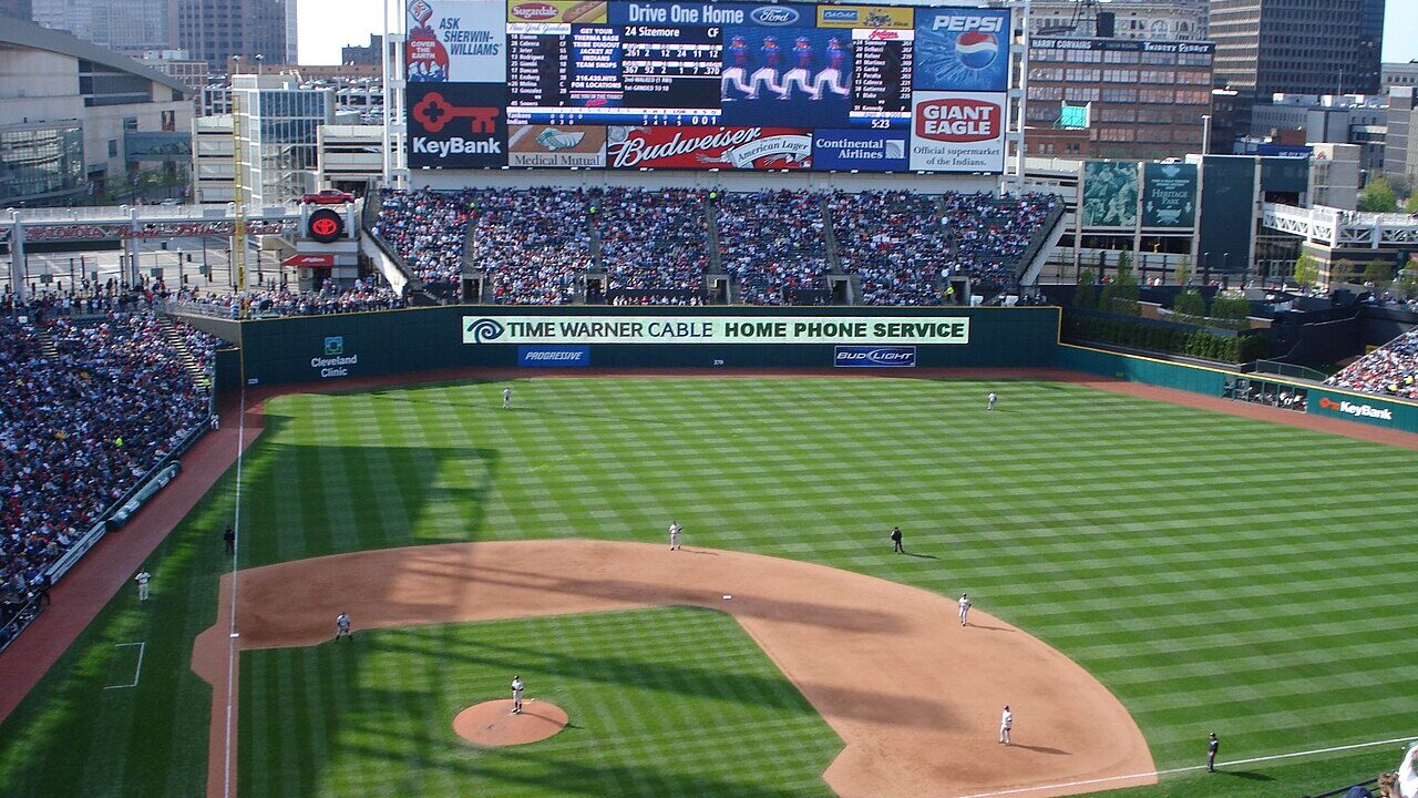 Progressive Field, home stadium of the Cleveland Guardians