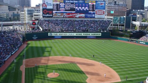 Progressive Field, home stadium of the Cleveland Guardians