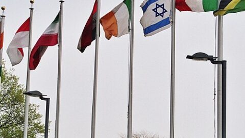 Flags of nations at United Nations headquarters
