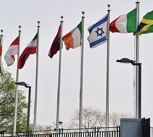 Flags of nations at United Nations headquarters