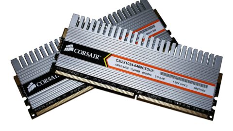 Corsair computer memory RAM modules close up